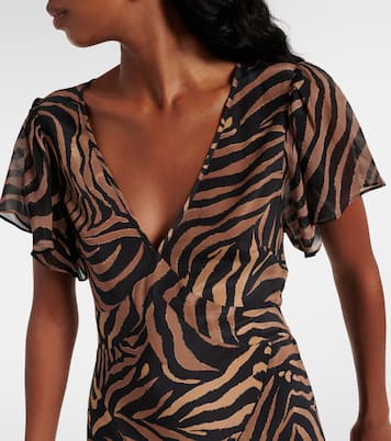 Evie printed silk midi dress | Rixo