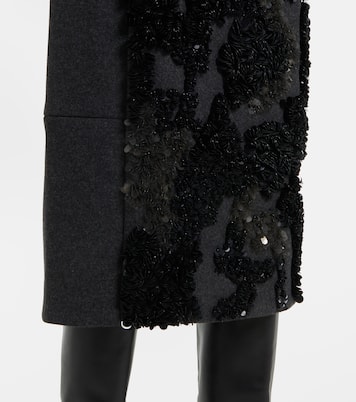 Gonna midi in misto lana con paillettes | Plan C