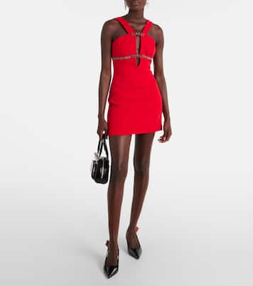 Embellished crêpe minidress | Self-Portrait