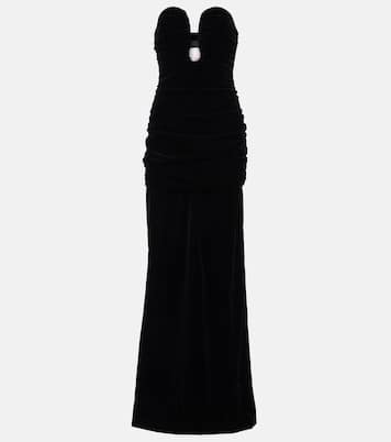 Robe longue en velours | Carolina Herrera