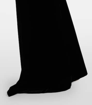 Robe longue en velours | Carolina Herrera