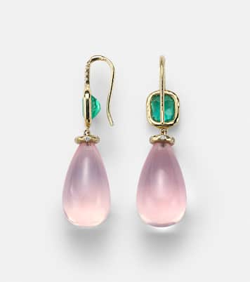 Orecchini Rose Garden in oro 18kt con pietre preziose | Octavia Elizabeth