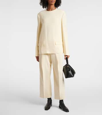 Pantalon droit à taille basse | Toteme