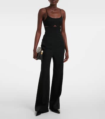 Cami cutout crêpe satin jumpsuit | Victoria Beckham