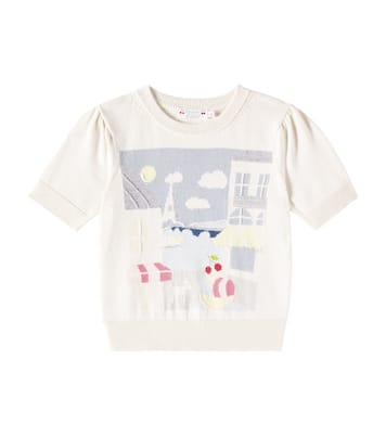 Pullover Elvira in jacquard di cotone | Bonpoint