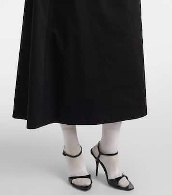 Falda midi de sarga de algodón | Balenciaga