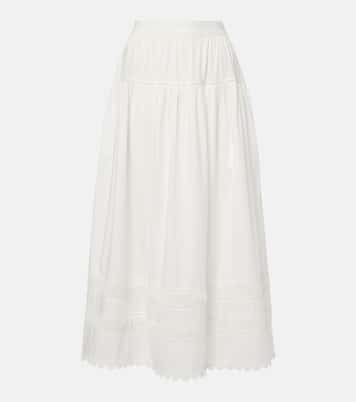 Gonna lunga Harlow in popeline di cotone | Ulla Johnson
