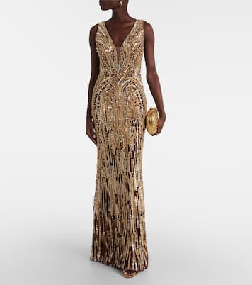 Abito lungo Raquel in tulle | Jenny Packham