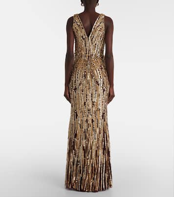 Abito lungo Raquel in tulle | Jenny Packham