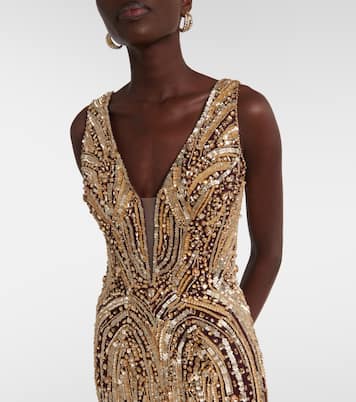 Abito lungo Raquel in tulle | Jenny Packham