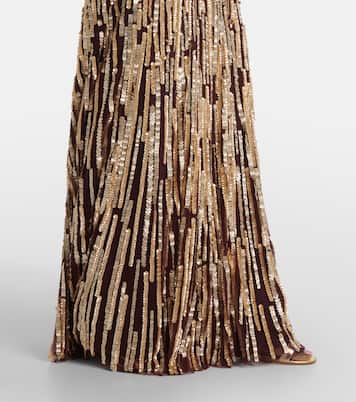 Abito lungo Raquel in tulle | Jenny Packham