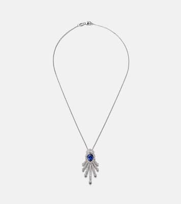 Collana Reign Supreme in oro bianco 18kt con diamanti e zaffiro | Yeprem