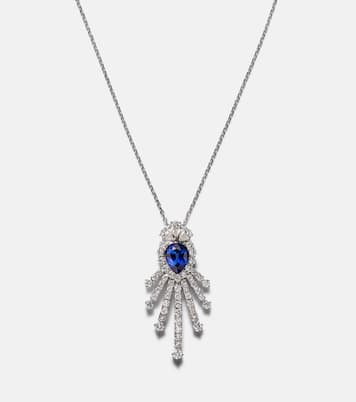 Collana Reign Supreme in oro bianco 18kt con diamanti e zaffiro | Yeprem