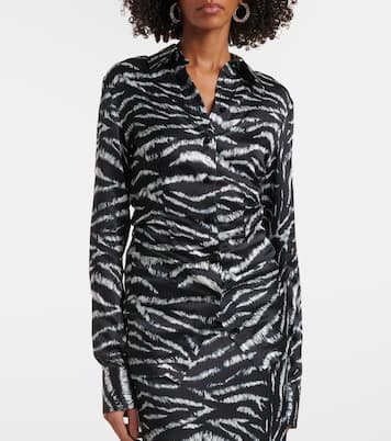 Camicia in raso con stampa zebrata | The Attico