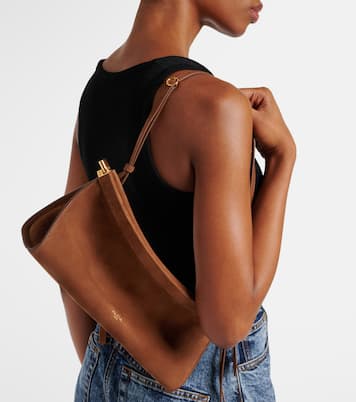 Borsa a spalla Le Click East West Medium in suede | Alaïa