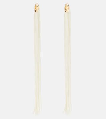 Fringed hoop earrings | Jil Sander