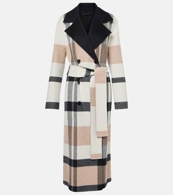 Merton checked reversible wool wrap coat | Joseph