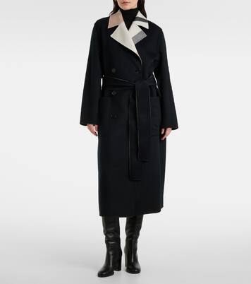 Merton checked reversible wool wrap coat | Joseph