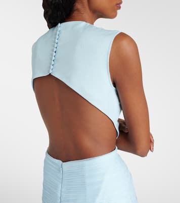 Abito lungo in chiffon di seta | Costarellos