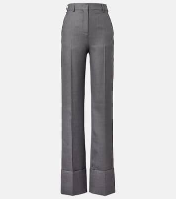 Pantaloni regular in lana a vita alta | Valentino