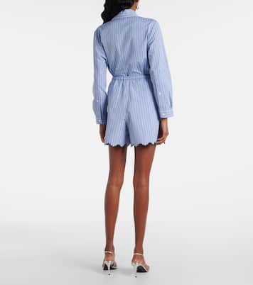 Shorts de popelín de algodón festoneados | Patou