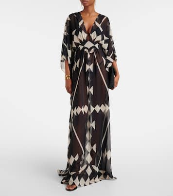 Printed georgette maxi dress | Johanna Ortiz