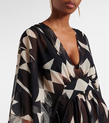 Printed georgette maxi dress | Johanna Ortiz