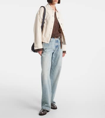 Loafers aus Metallic-Leder | Brunello Cucinelli