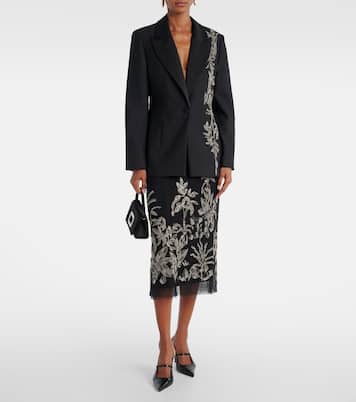 Verzierter Blazer Lesia aus einem Wollgemisch | Costarellos