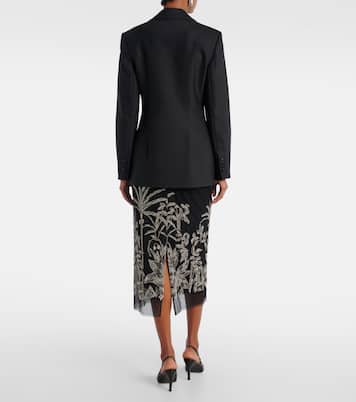 Verzierter Blazer Lesia aus einem Wollgemisch | Costarellos