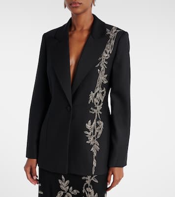 Verzierter Blazer Lesia aus einem Wollgemisch | Costarellos