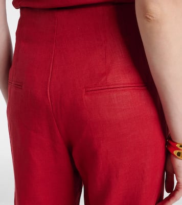 Isabel high-rise linen straight pants | Faithfull