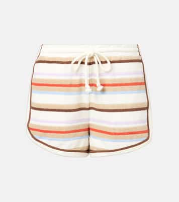 Mulberry striped cotton-blend shorts | Veronica Beard