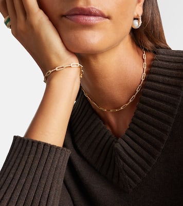 Collana a catena in oro 18kt con diamanti | Shay Jewelry