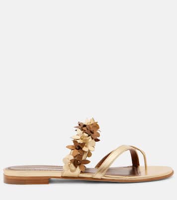 Sandalen Fiosa aus Metallic-Leder | Manolo Blahnik
