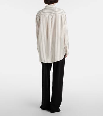 Eirlys striped silk poplin shirt | The Row