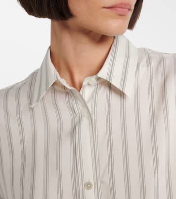 Eirlys striped silk poplin shirt | The Row