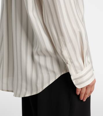 Eirlys striped silk poplin shirt | The Row