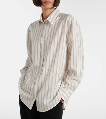 Eirlys striped silk poplin shirt | The Row