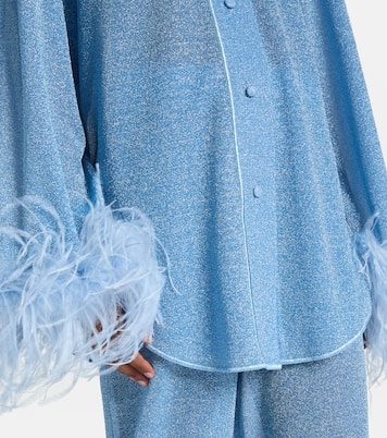 Camisa Lumière Plumage con plumas | Oséree