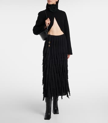 Cropped cashmere-blend sweater | Alaïa