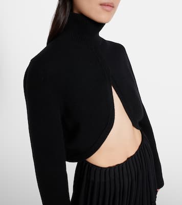 Cropped cashmere-blend sweater | Alaïa