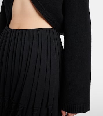 Cropped cashmere-blend sweater | Alaïa