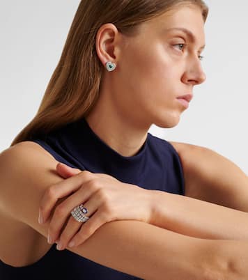 Anillo de oro blanco de 18 ct con diamantes | Kamyen