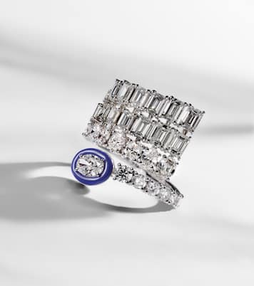 Anillo de oro blanco de 18 ct con diamantes | Kamyen