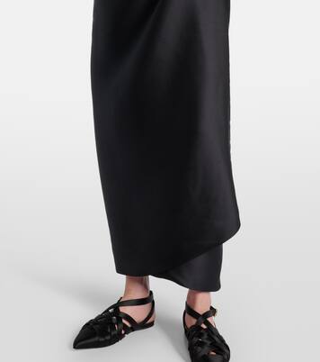 Jupe longue Corina en satin | Loro Piana