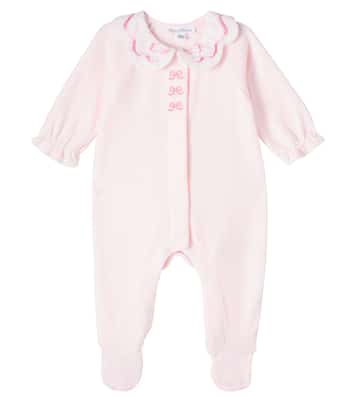 Baby bow-detail cotton-blend onesie | Tartine et Chocolat