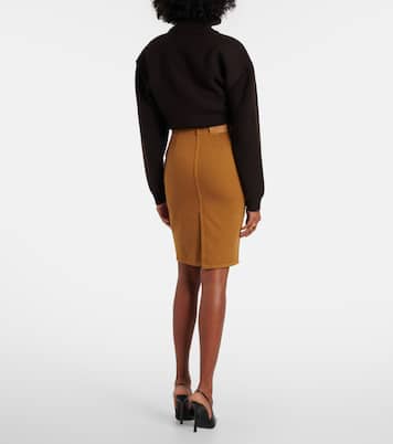 棉质铅笔半身裙 | Saint Laurent