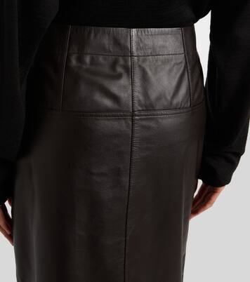 皮革中长半身裙 | Lemaire