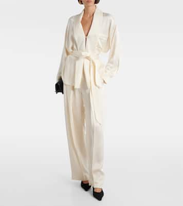 Weite Hose aus Satin | Victoria Beckham